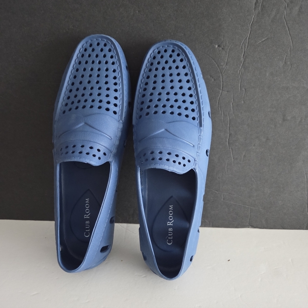 Club Room Men's Perforated Sky Blue Loafers Sz.10M